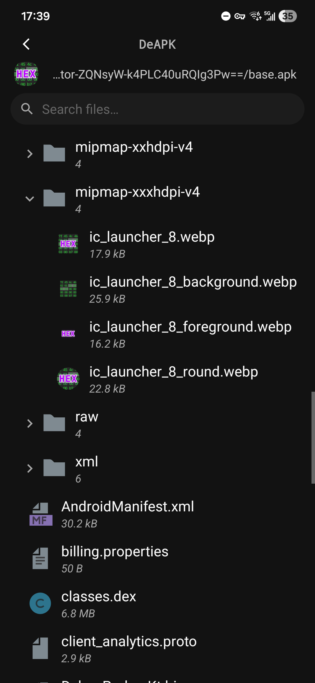 DeApk APK file browser